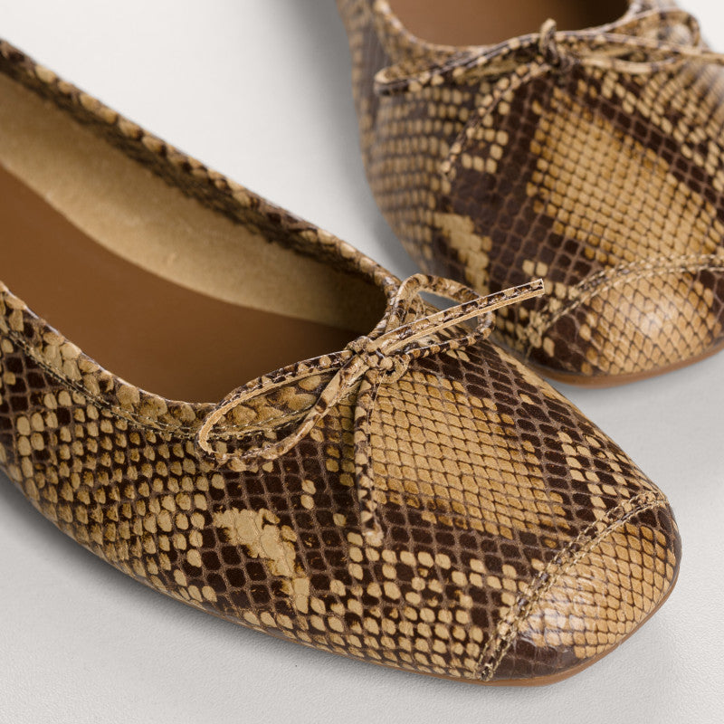 Ballet flats Reqins HARMONY PYTHON SABLE