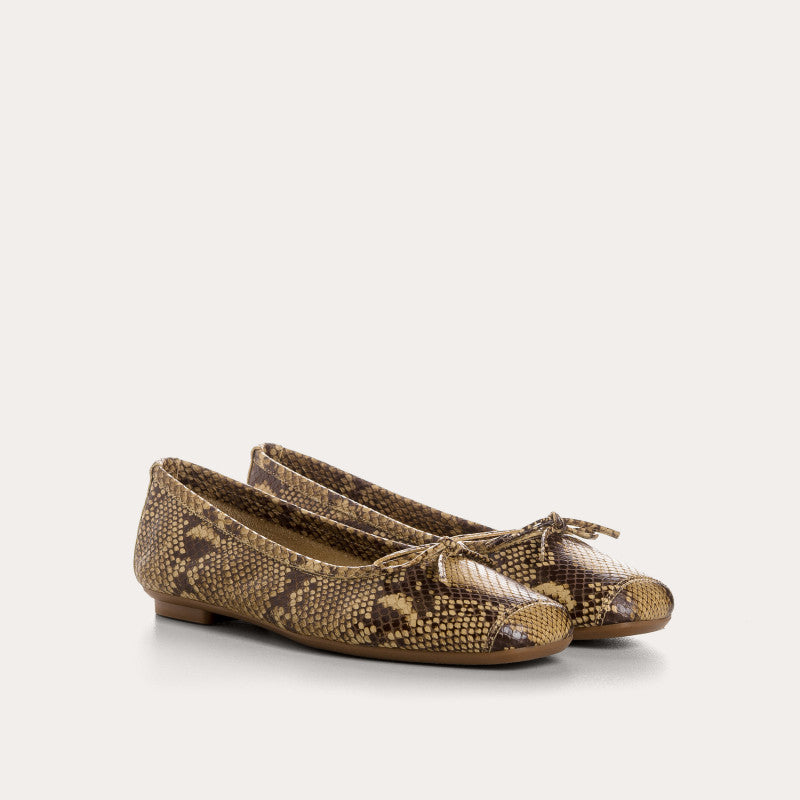 Ballet flats Reqins HARMONY PYTHON SABLE