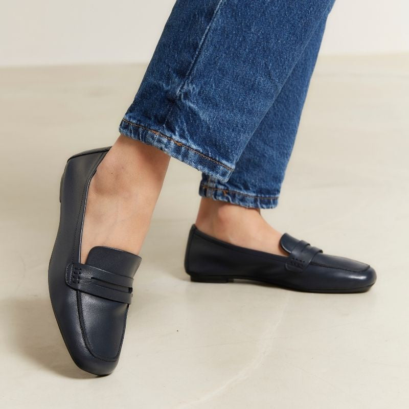 Loafers Reqins HEMA CUIR MARINE