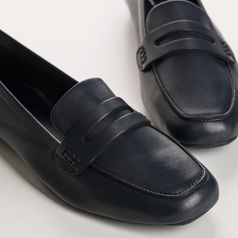 Loafers Reqins HEMA CUIR MARINE