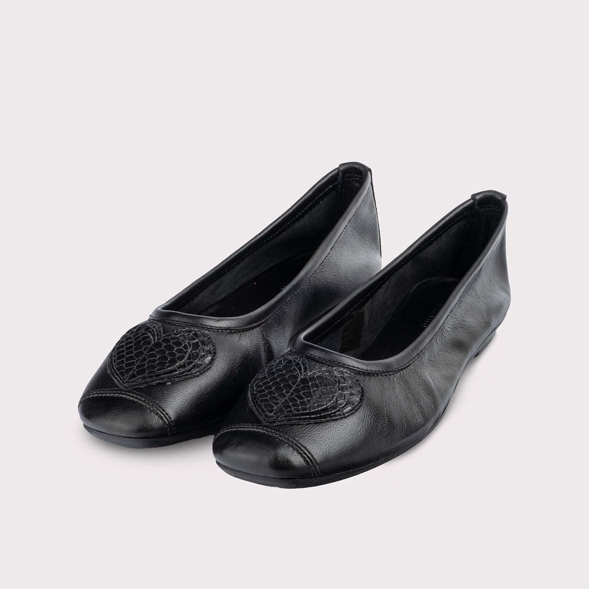 Ballet flats Reqins HOLOVE PYTHON NOIR