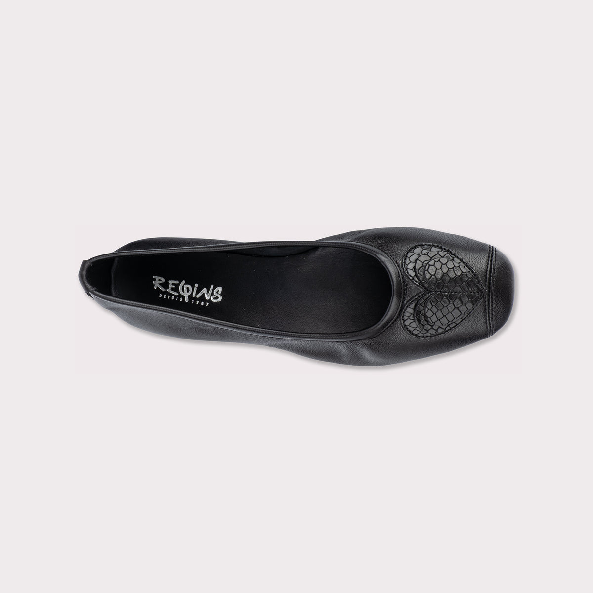 Ballet flats Reqins HOLOVE PYTHON NOIR