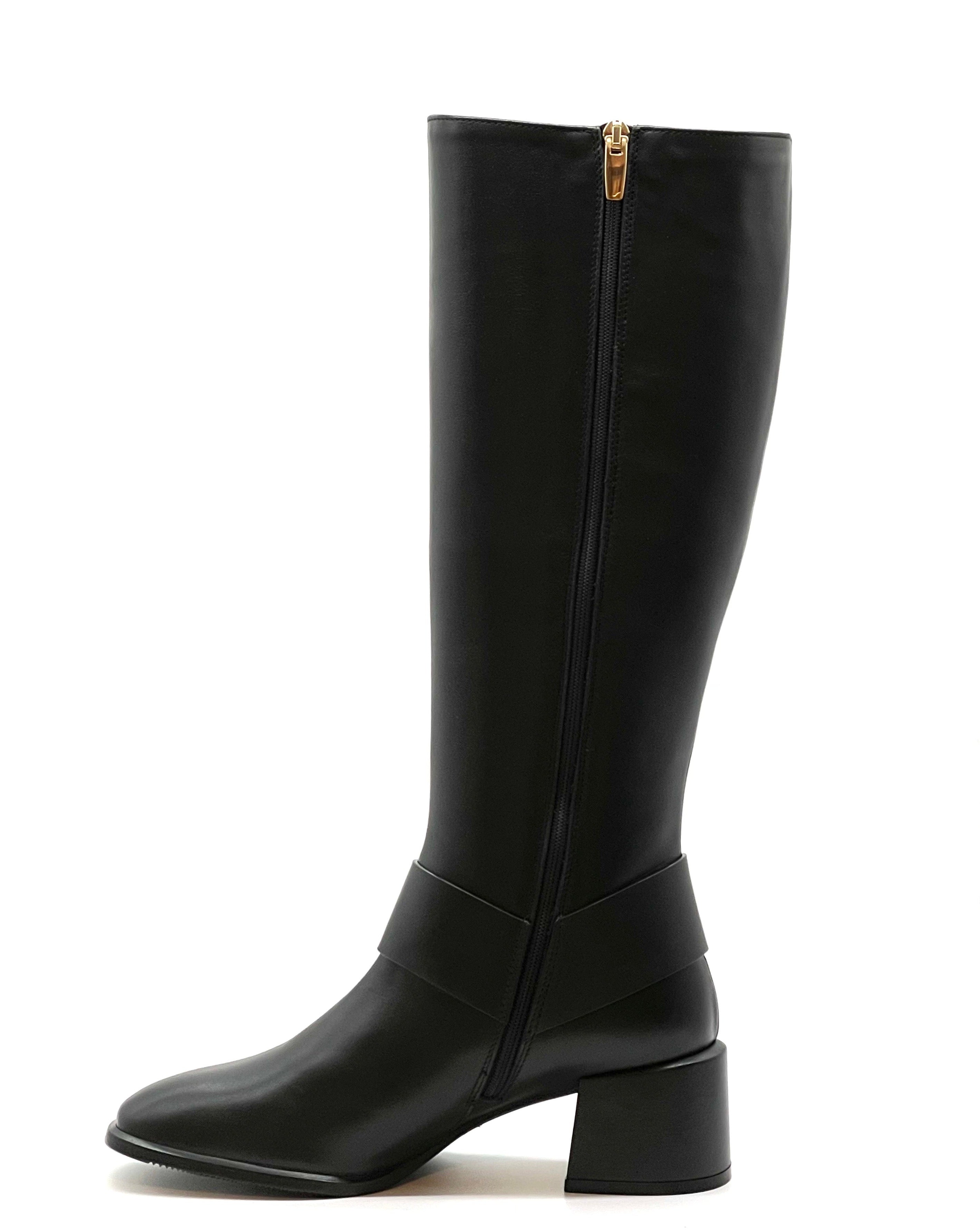 【関税&送料込】Evaluna Boots Black Evaluna 35mm Leather zip-fastening Boots | Black | FARFETCH CA